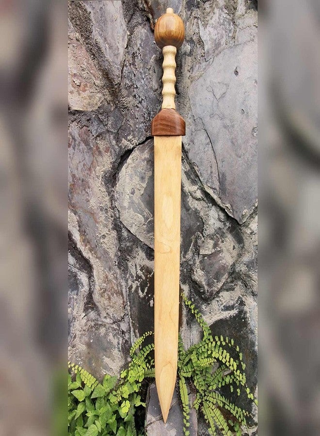 11D Wooden Roman Gladius Sword, 9.5 cm x 5.5 cm x 71 cm (Multi-Color) 27inch - Image 3